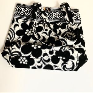 Vera Bradley white and Black tote